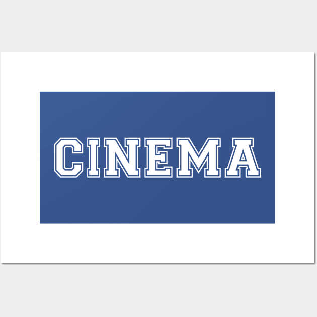 CINEMA (White) Wall Art by ThatShelf.com